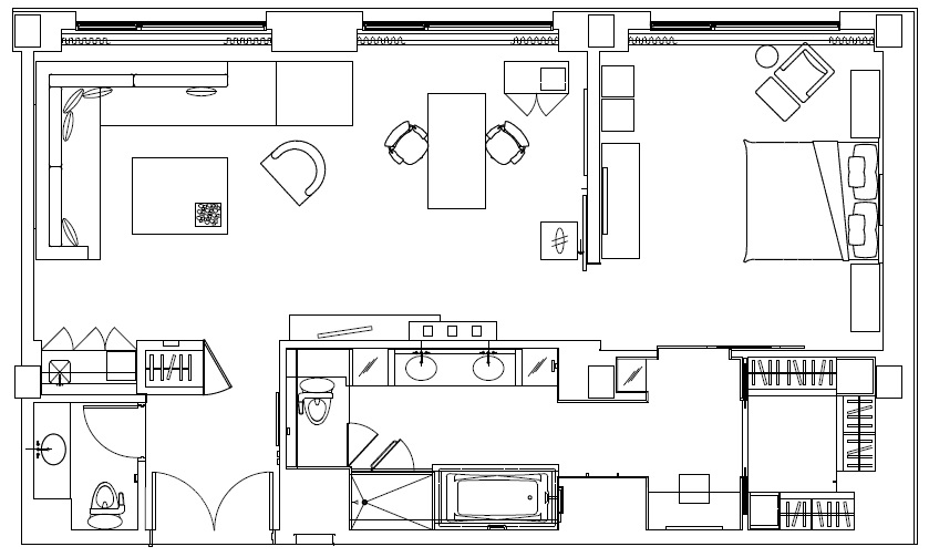Royal SuiteType Main Room Floor Plan